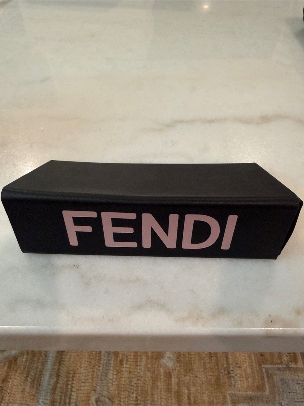 Fendi Black Case with Pink Logo